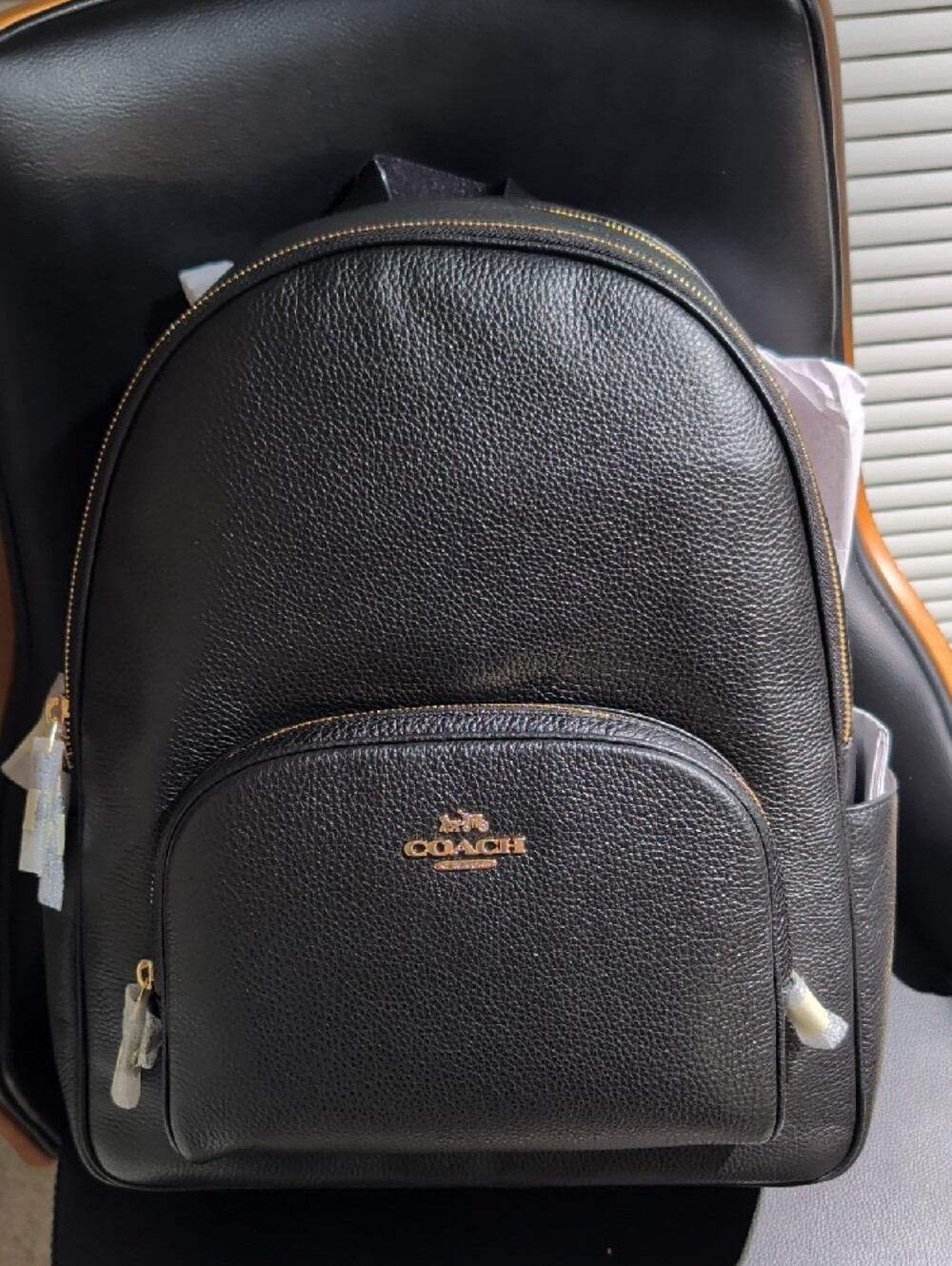 Coach Black Large Court Backpack NWT
